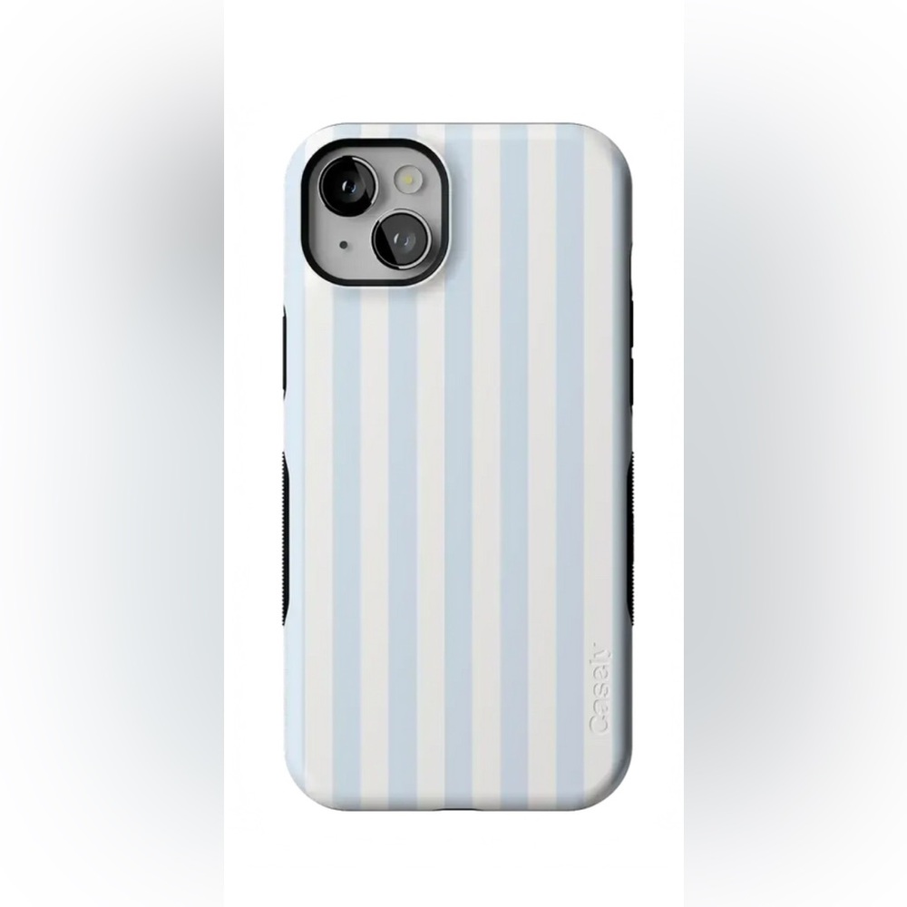 Casetify Blue and White Striped Phone Case